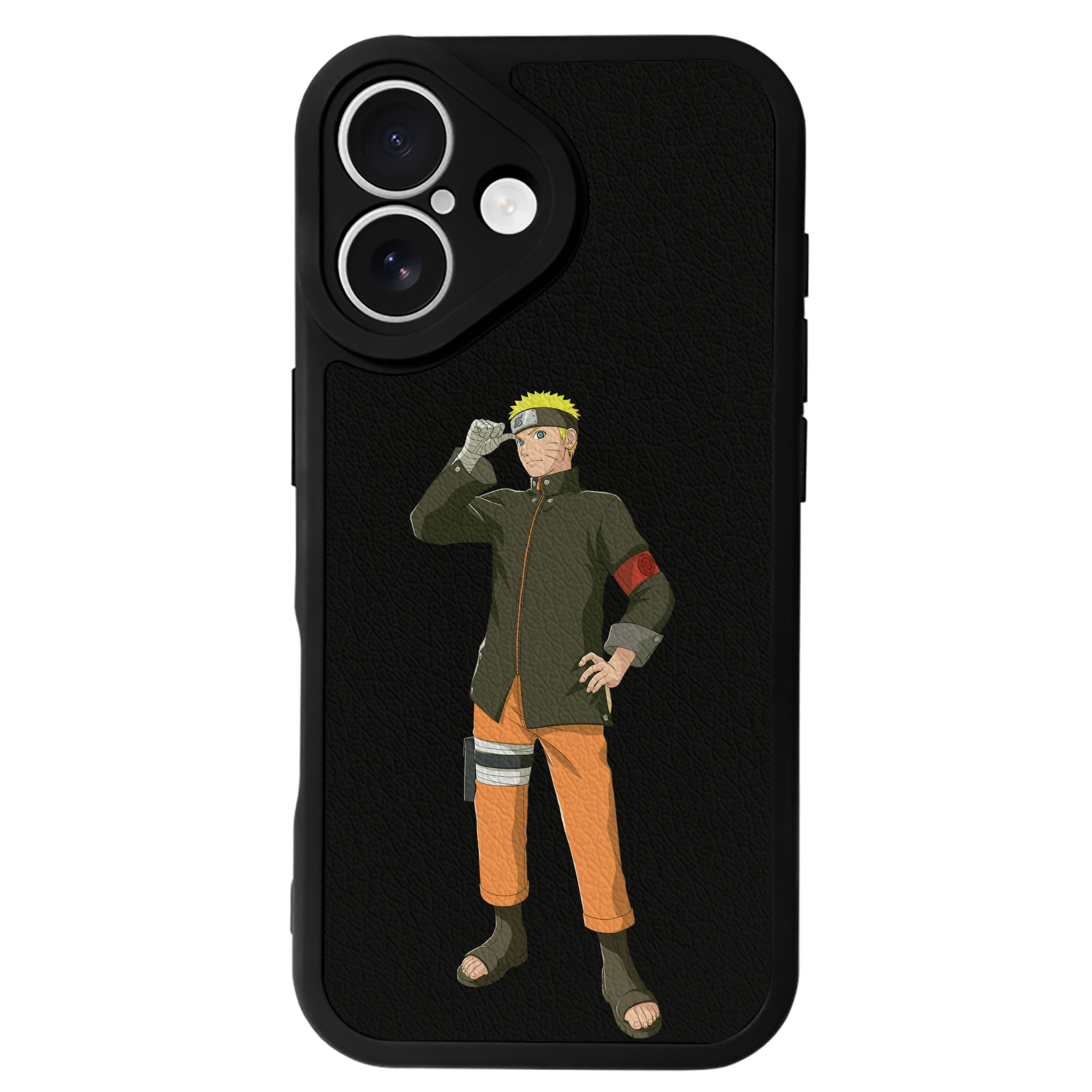 （画像用） NARUTO -ナルト- うずまき ナルト Uzumaki Naruto 【iPhone 16シリーズ対応】シリコンスマホケース（レザー調） 材質：シリコン